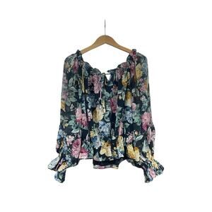 Vici Collection Floral Off The Shoulder Top Multicolor Floral Boutique Womens XL